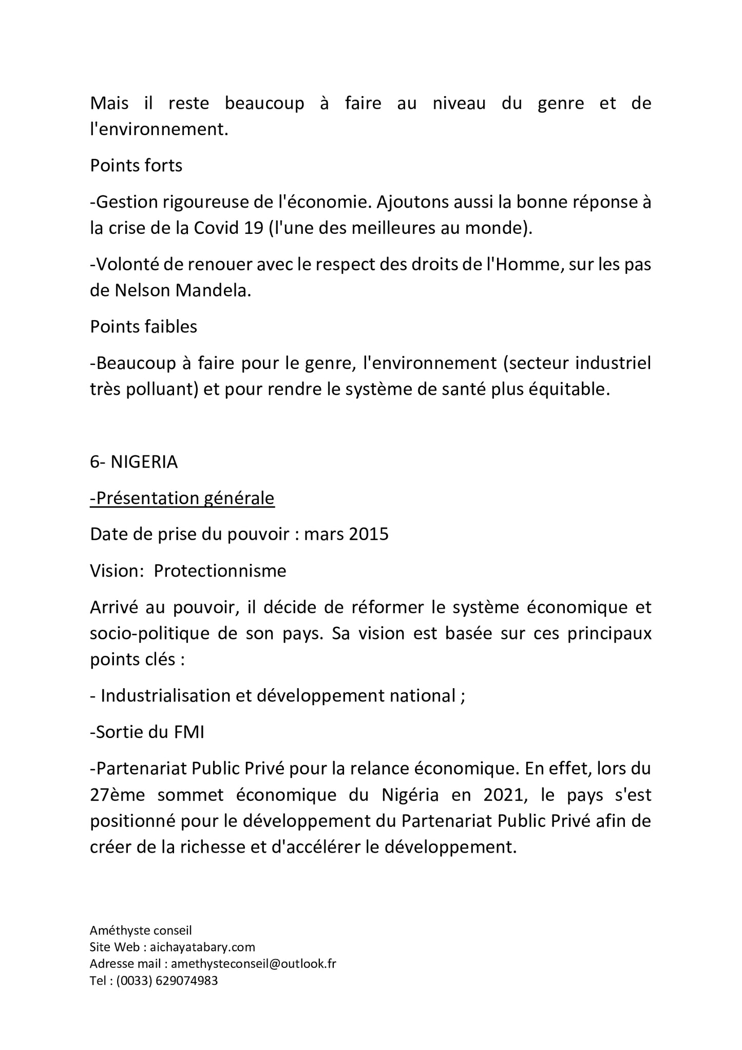 Vademecum du Prix du Meilleur Président Africain