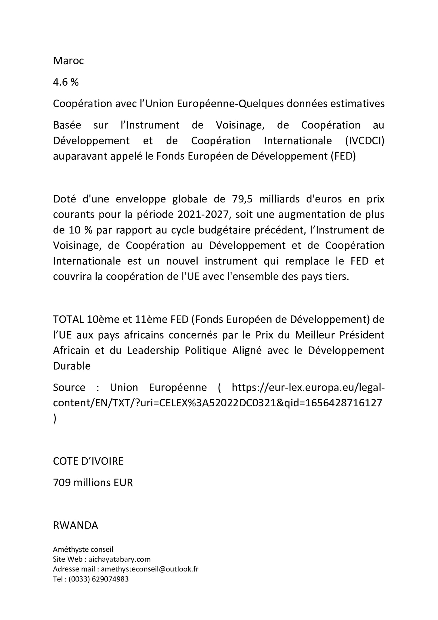 Vademecum du Prix du Meilleur Président Africain