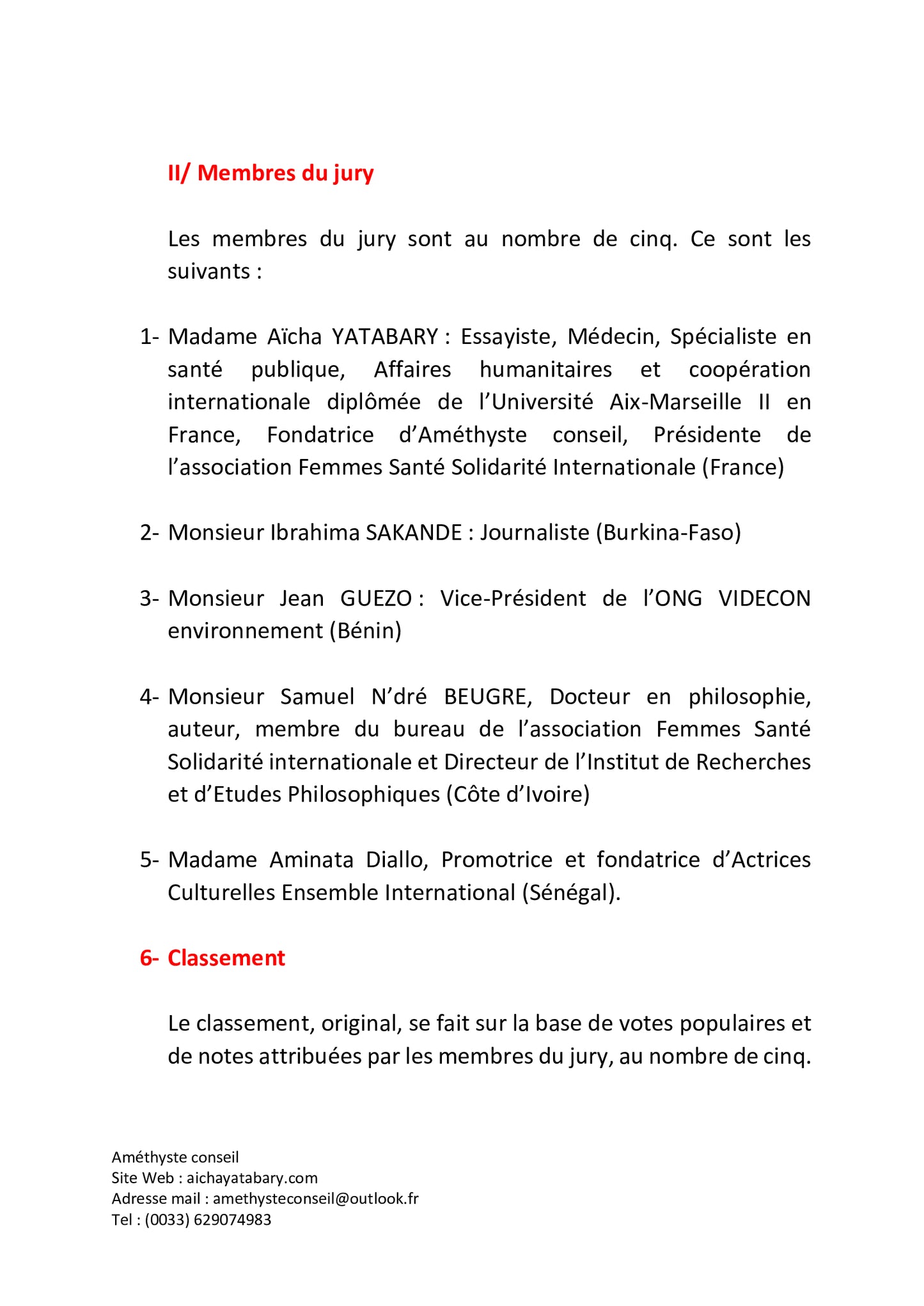 Vademecum du Prix du Meilleur Président Africain