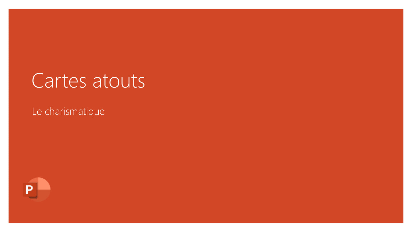 Jeu Lead'up green : Cartes atouts le charismatique