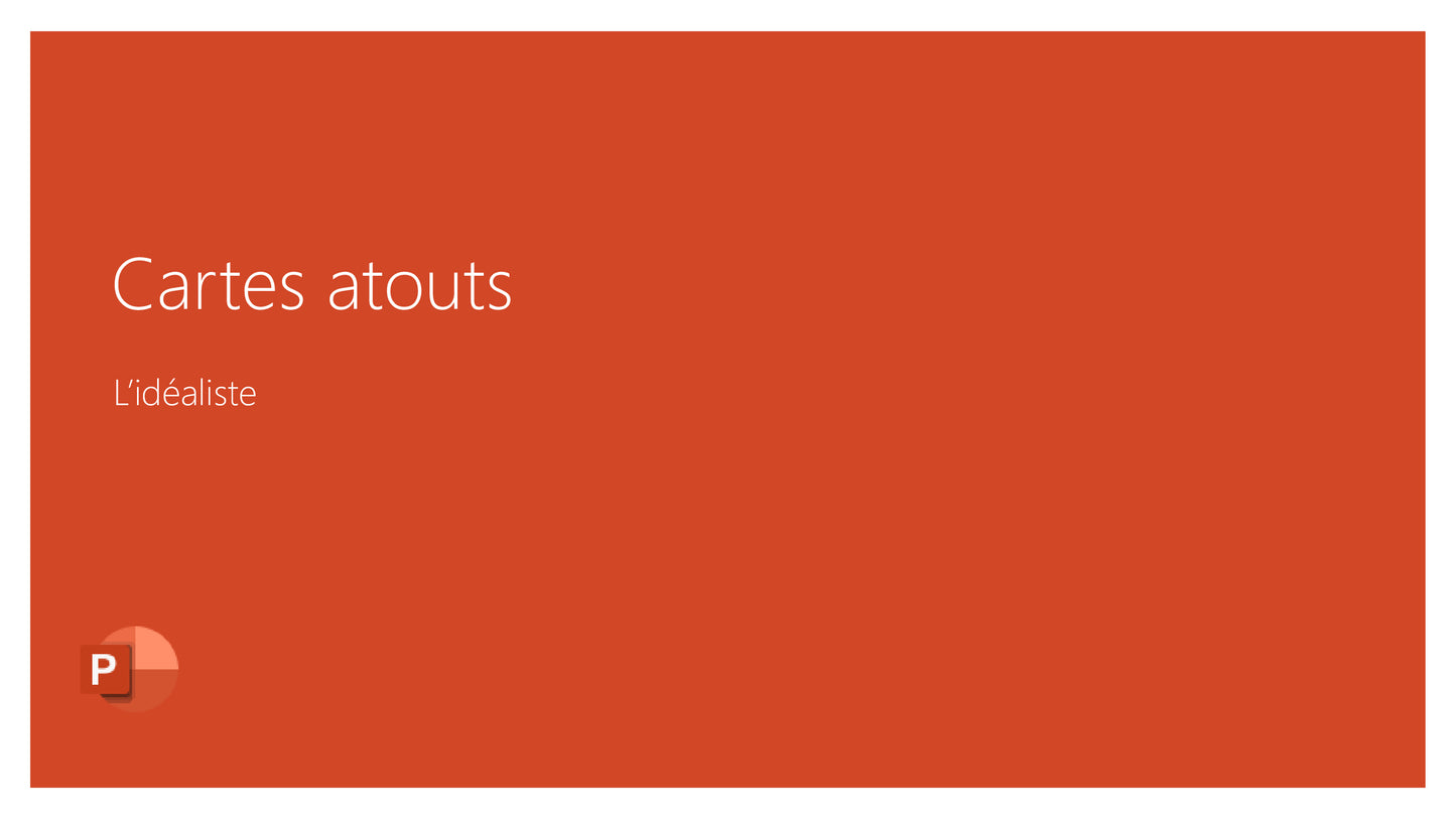 Cartes atouts l'idéaliste