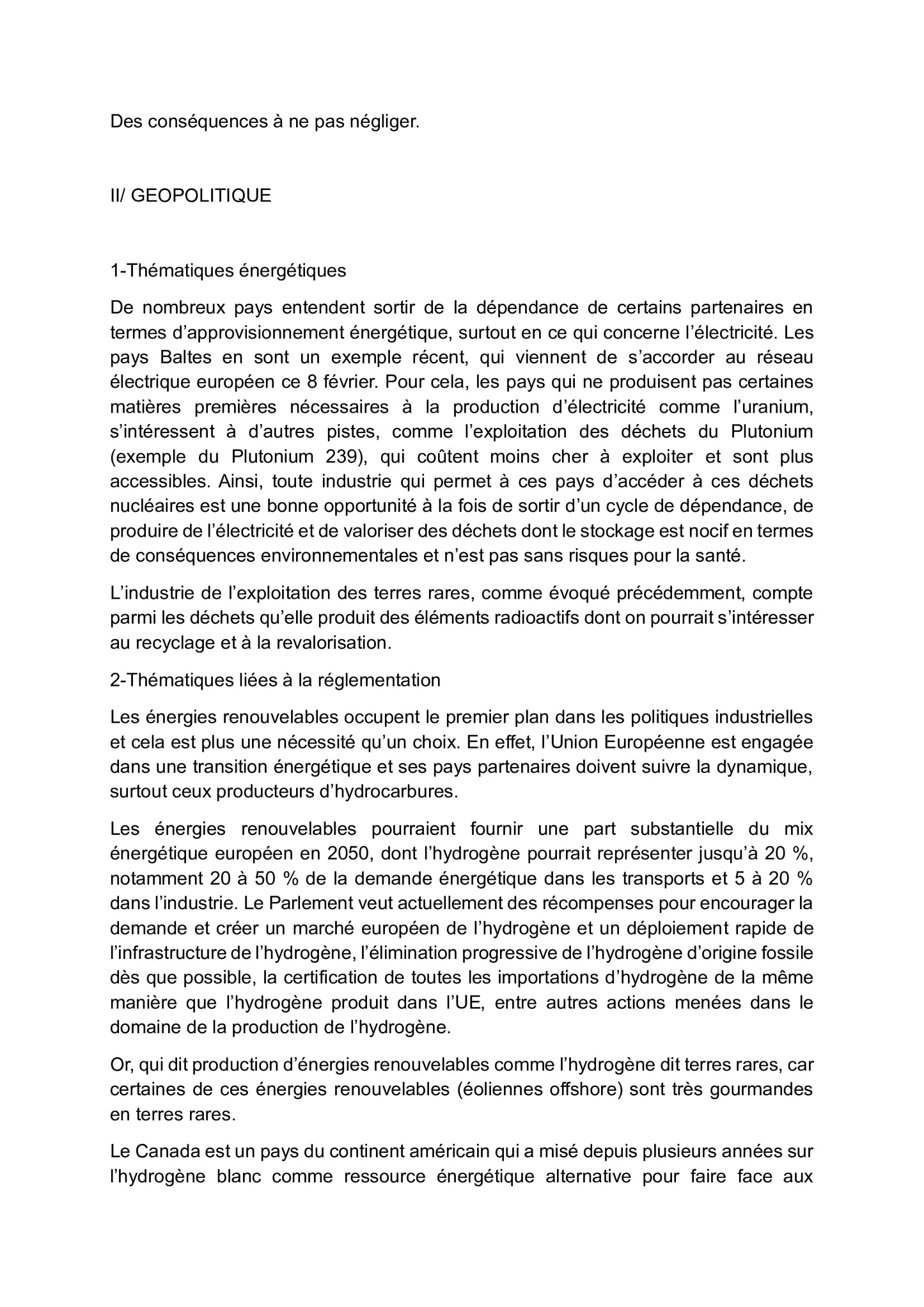 Exploitation durable des terres rares: Géopolitique