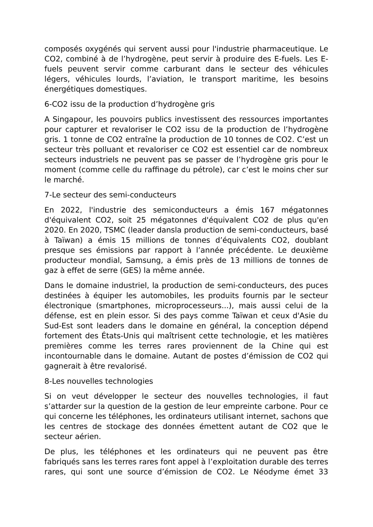 Filières de captage du CO2 en Asie du Sud-Est et Océanie