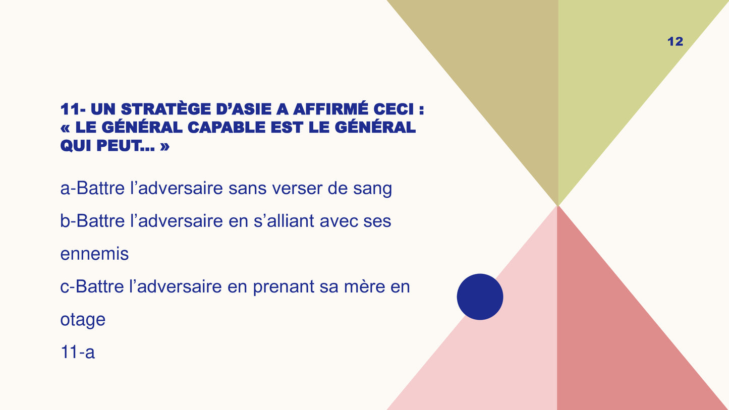 Questionnaire niveau 1: Jeu Lead'up Green