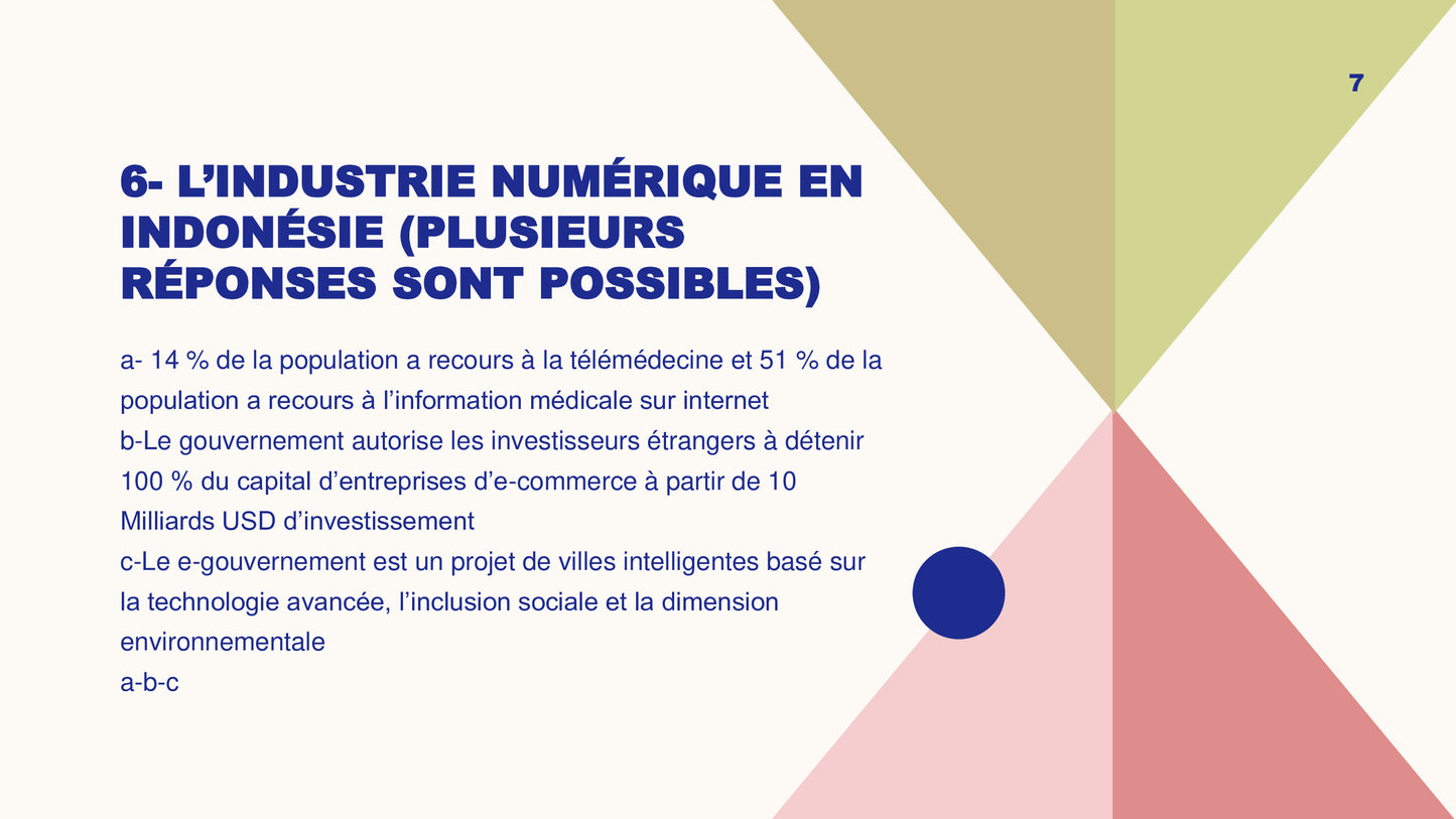 Questionnaire niveau 1: Jeu Lead'up Green